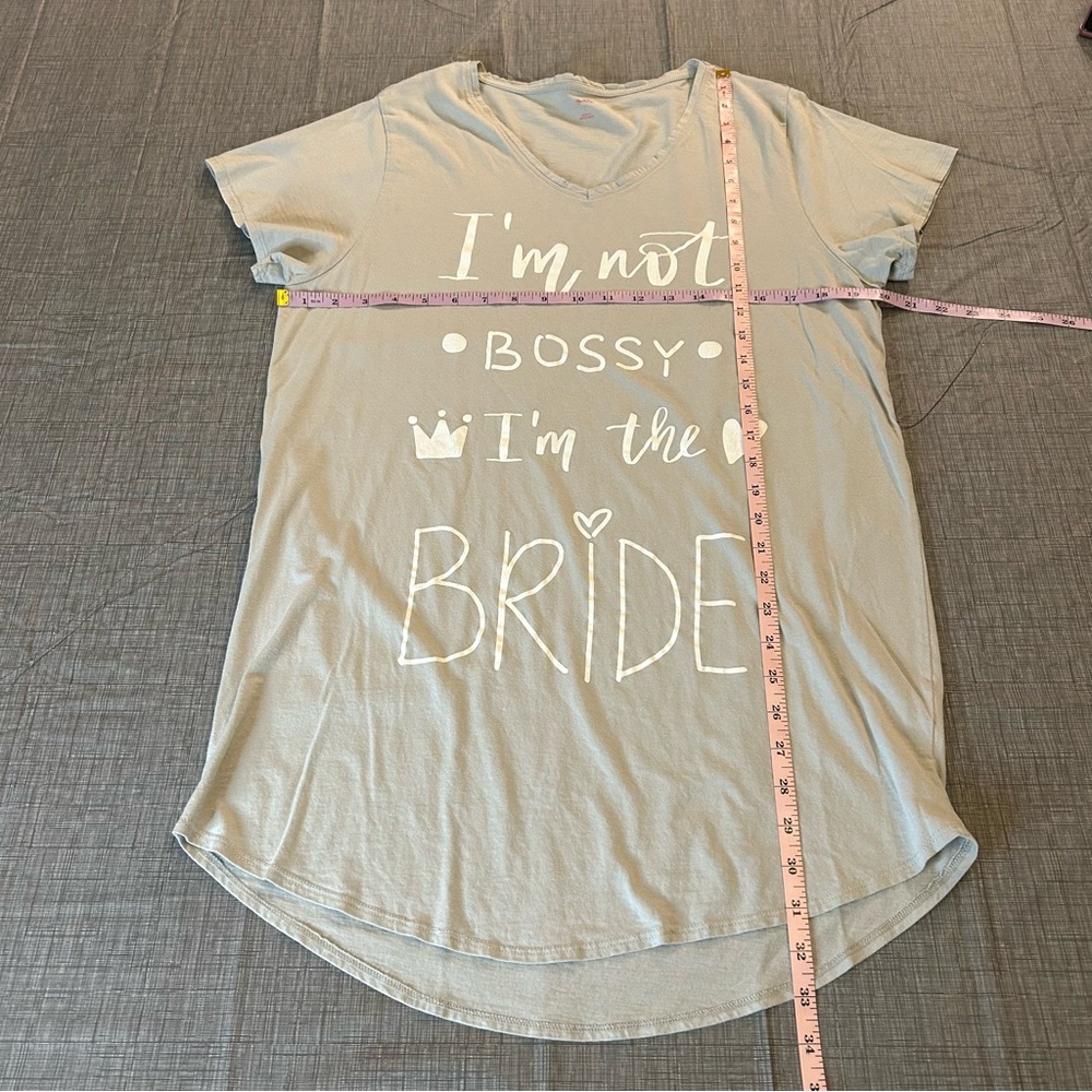 Miss to Mrs - I’m not bossy, I’m the BRIDE sleep shirt - Size Large - Picture 3 of 7